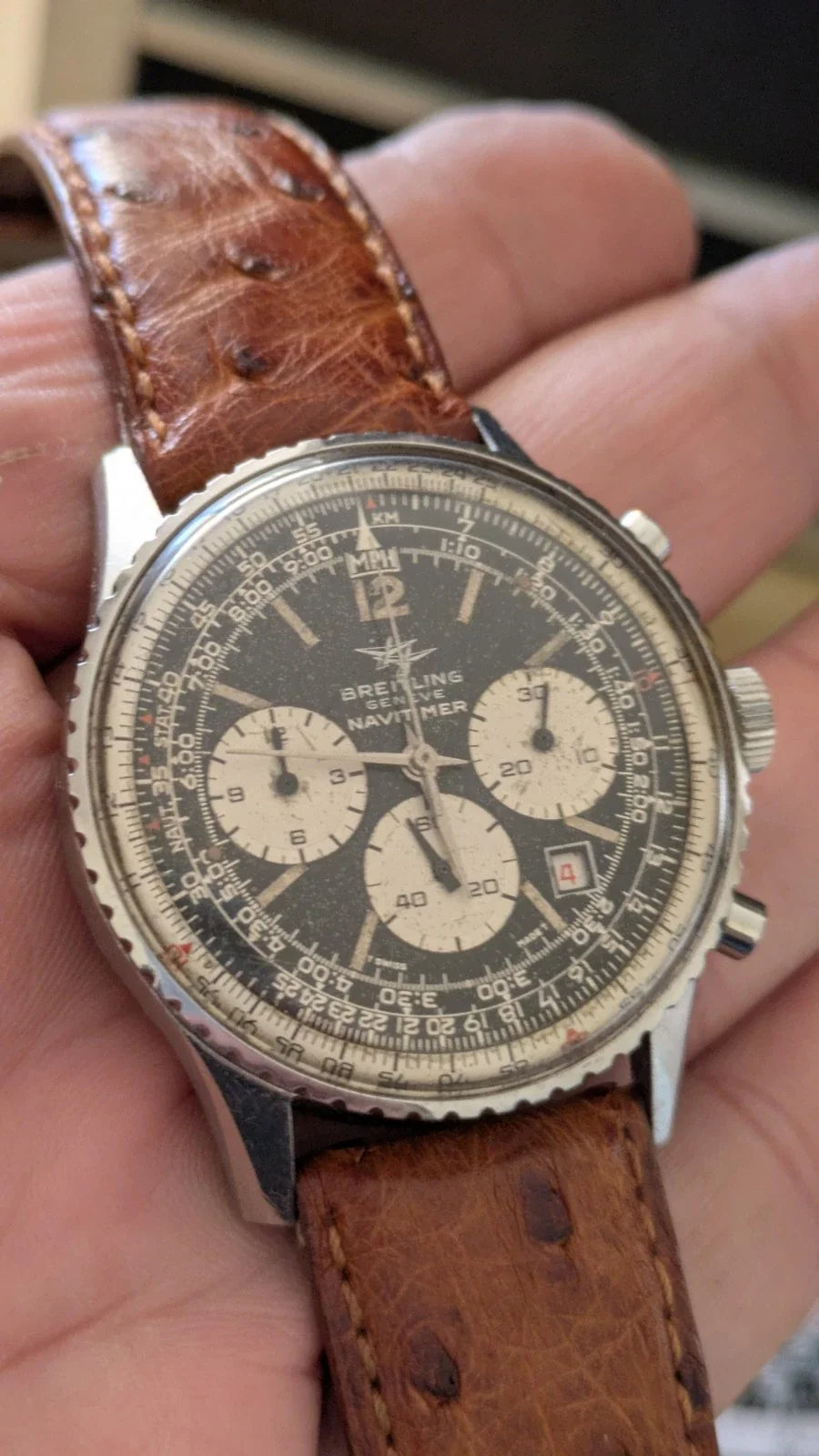 Montre breitling navitimer 7806 king hussein valjoux 7740 aviateur pilote