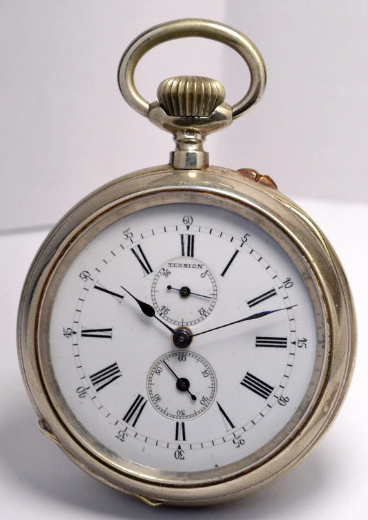 MONTRE GOUSSET RARE AUTOMATIQUE POWER RESERVE FIN XIXe Taschenuhr pocket watch