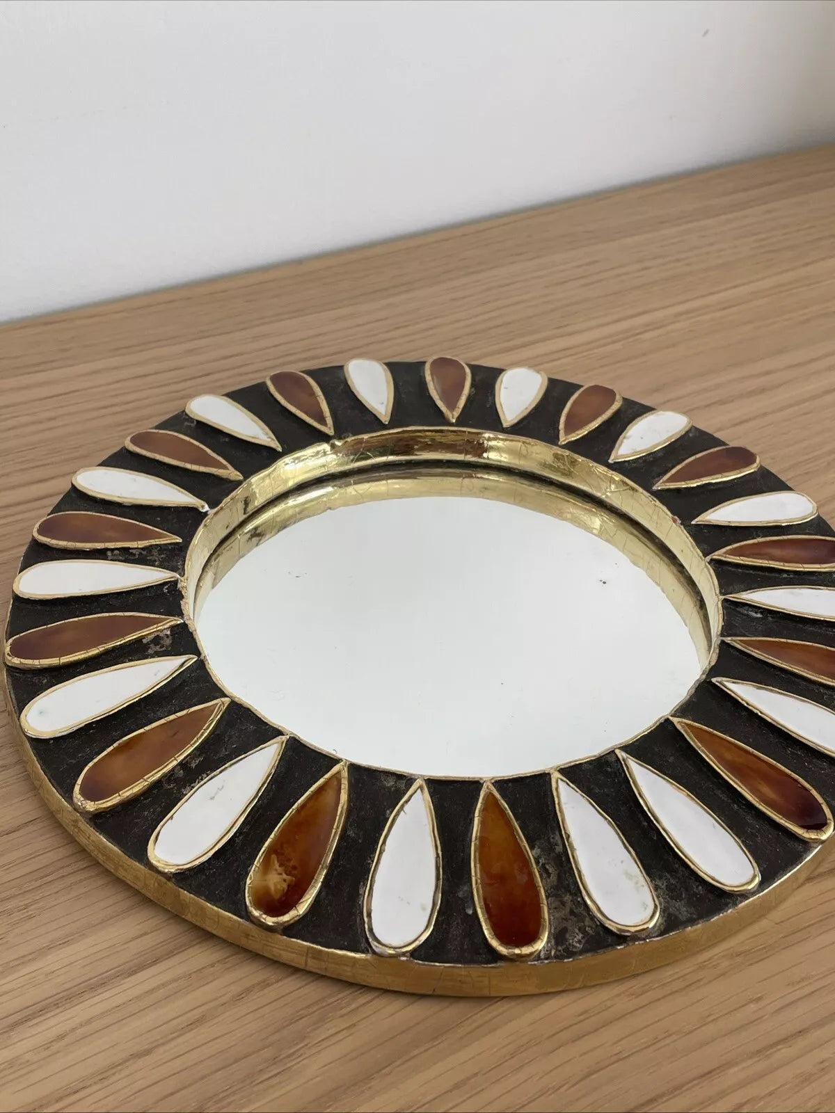 ESPELT Mithé (1923-2020) Miroir Circulaire Modèle Marguerite Diamètre 25 Cm