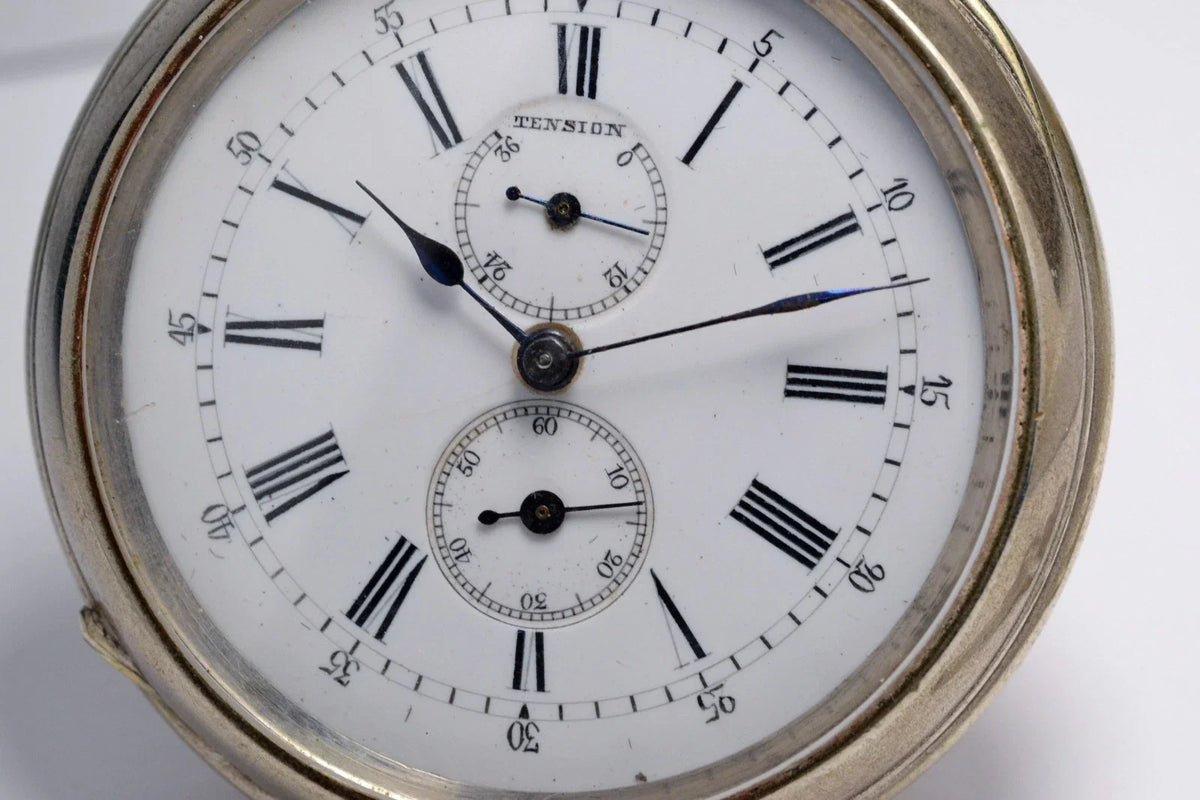 MONTRE GOUSSET RARE AUTOMATIQUE POWER RESERVE FIN XIXe Taschenuhr pocket watch