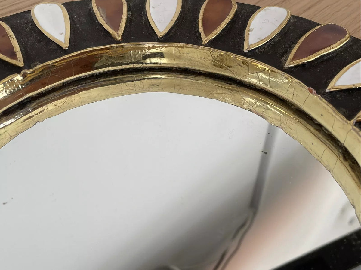 ESPELT Mithé (1923-2020) Miroir Circulaire Modèle Marguerite Diamètre 25 Cm