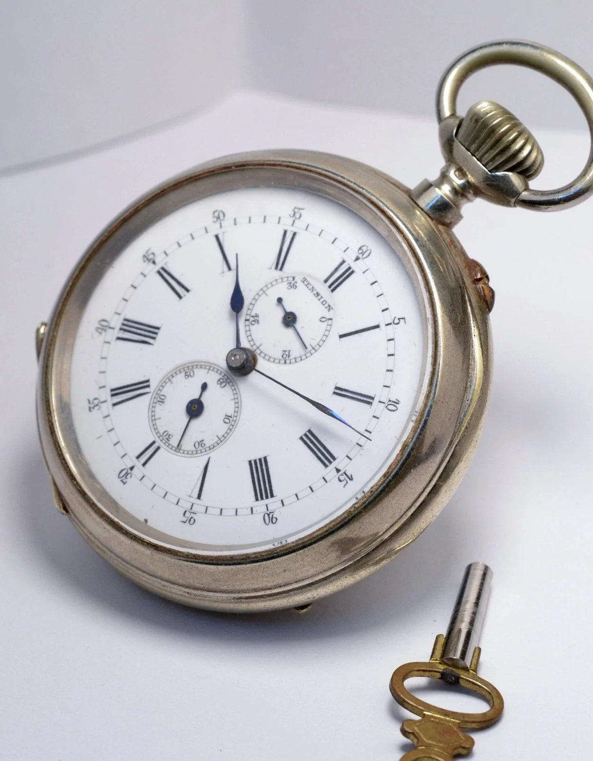 MONTRE GOUSSET RARE AUTOMATIQUE POWER RESERVE FIN XIXe Taschenuhr pocket watch