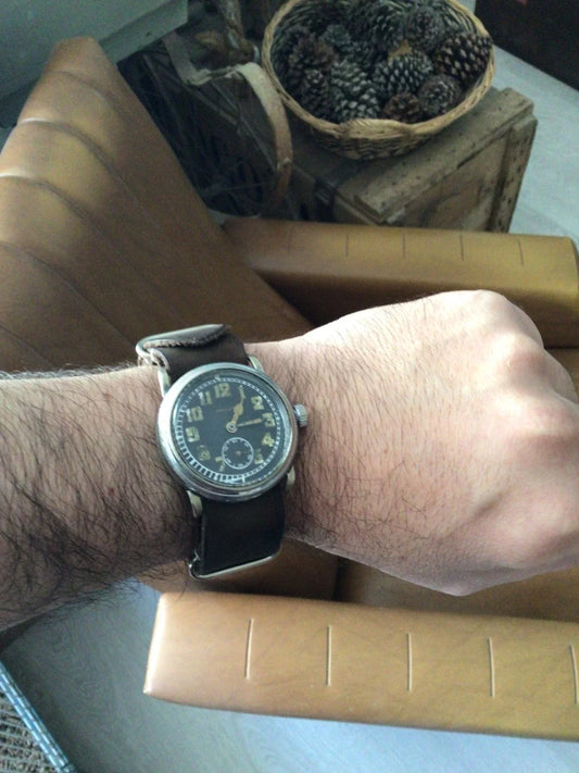 Montre ancienne aviateur 41 cm aviation militaire 1930 ww2 vintage Watch antique