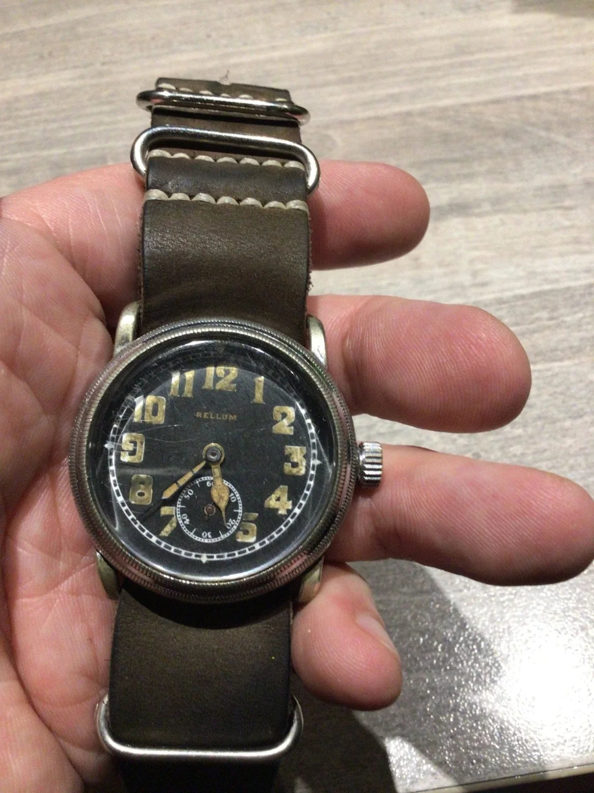 Montre ancienne aviateur 41 cm aviation militaire 1930 ww2 vintage Watch antique