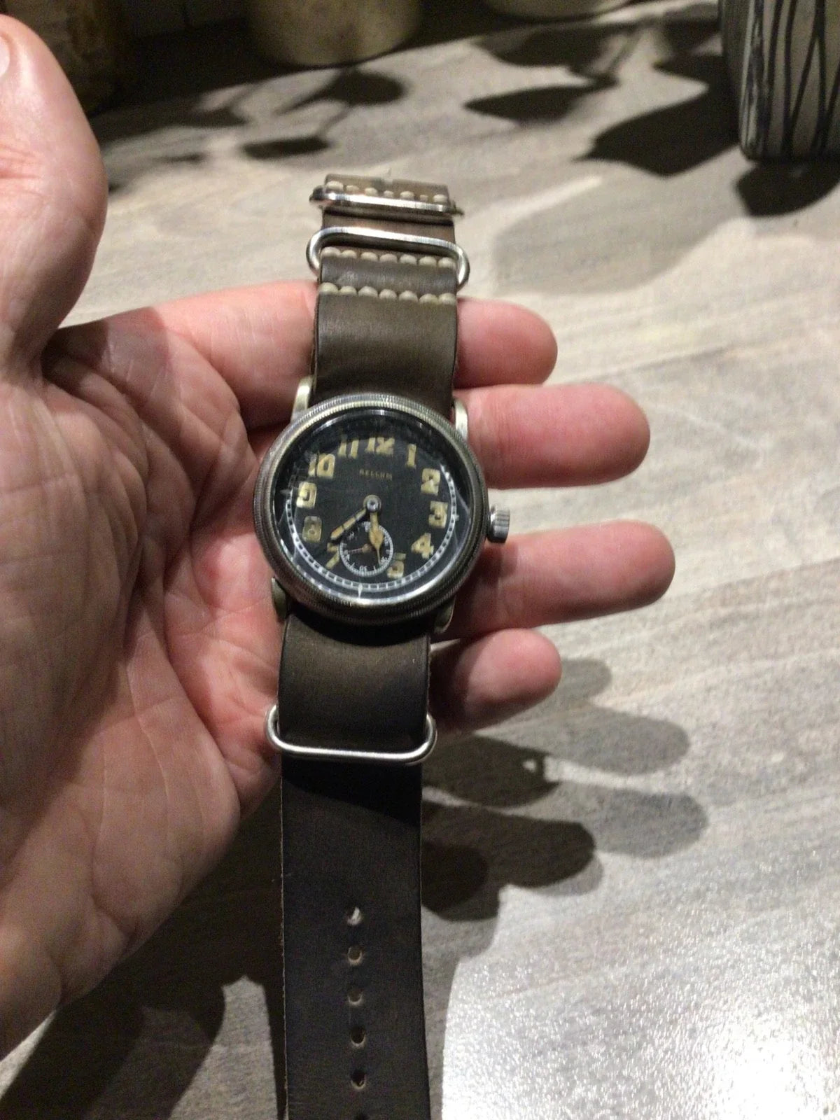 Montre ancienne aviateur 41 cm aviation militaire 1930 ww2 vintage Watch antique