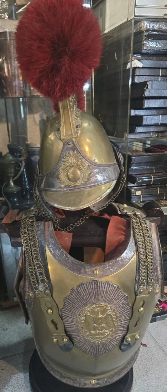 Cuirasse YCASQUE TROMPETTE DE CARABINIERS DE LA GARDE IMPÉRIALE, MODÈLE 1856