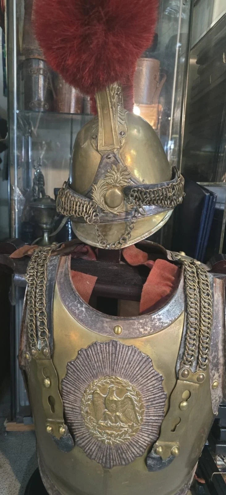 Cuirasse YCASQUE TROMPETTE DE CARABINIERS DE LA GARDE IMPÉRIALE, MODÈLE 1856