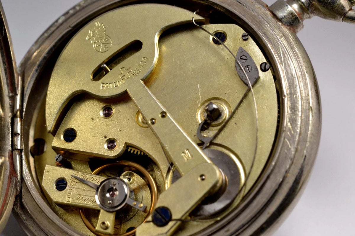 MONTRE GOUSSET RARE AUTOMATIQUE POWER RESERVE FIN XIXe Taschenuhr pocket watch