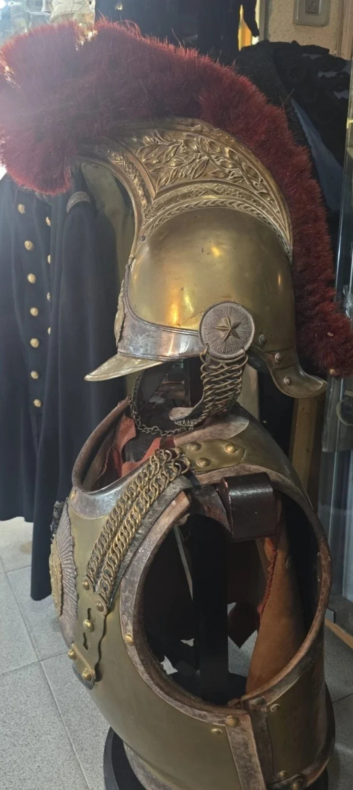 Cuirasse YCASQUE TROMPETTE DE CARABINIERS DE LA GARDE IMPÉRIALE, MODÈLE 1856