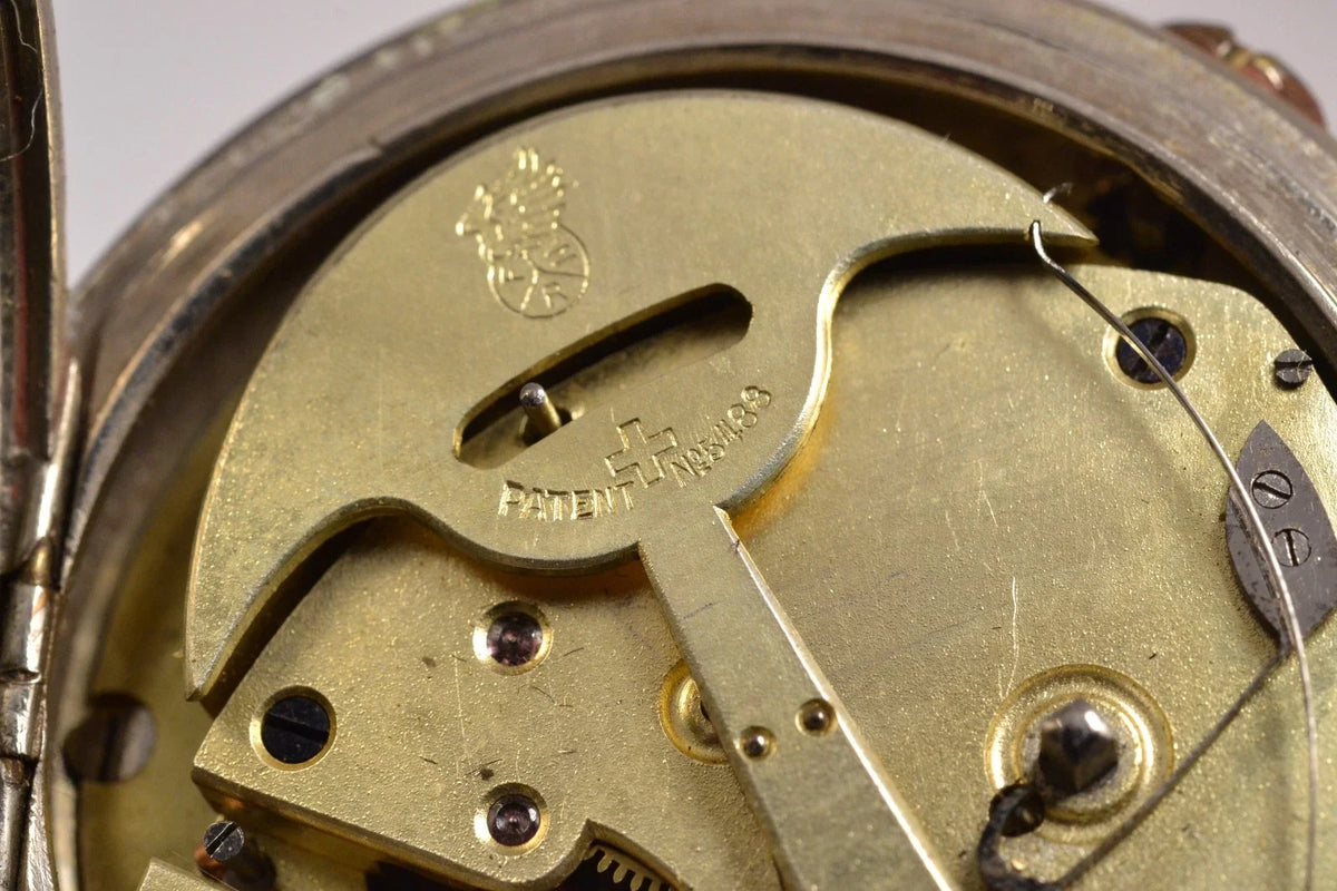 MONTRE GOUSSET RARE AUTOMATIQUE POWER RESERVE FIN XIXe Taschenuhr pocket watch
