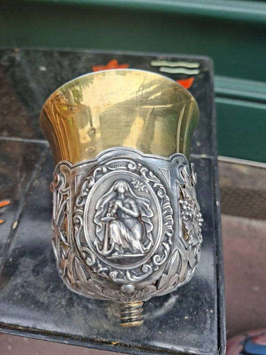 Argent Massif Vermeil Partie Calice Silver Silber Minerve Orfèvre Favier