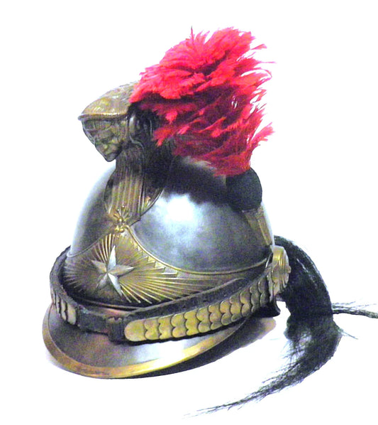 Casque de Hussards 1910 attribué au 4ème Empire napoléon cavalerie Verdun 14-18
