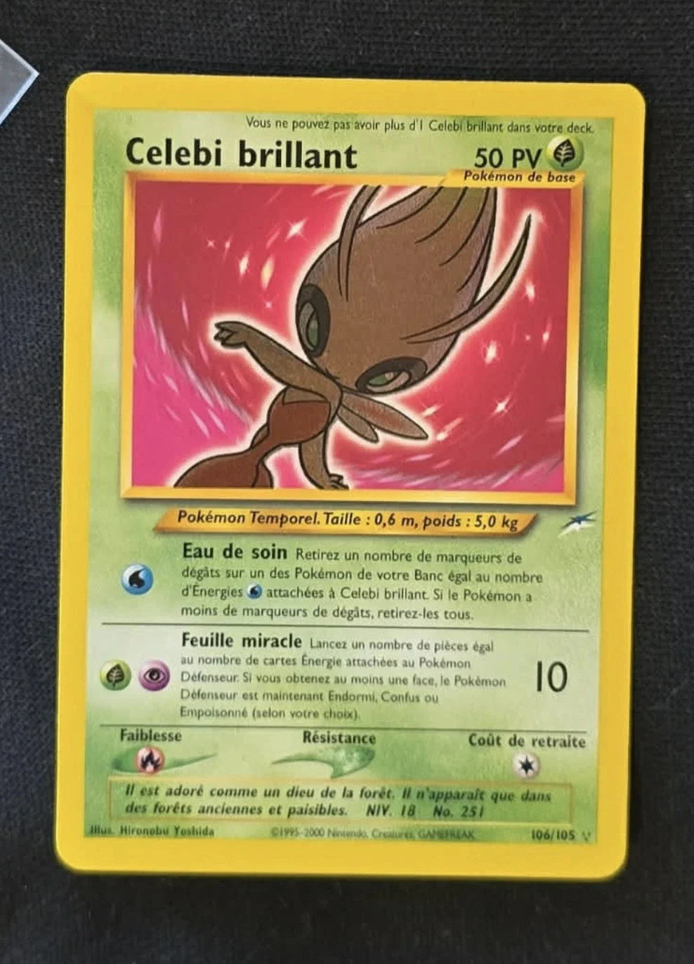 CELEBI BRILLANT 106/105 NEO DESTINY FR POKEMON SECRETE