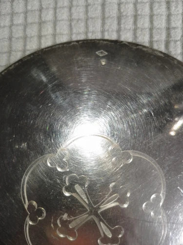 ANCIEN CALICE +PATENE/COUPE ARGENT VERMEIL MINERVE/PIED METAL/XIXè/GOTHIQUE/23cm