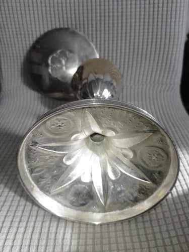 ANCIEN CALICE +PATENE/COUPE ARGENT VERMEIL MINERVE/PIED METAL/XIXè/GOTHIQUE/23cm
