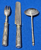 Jolies couverts anciens en ARGENT et VERMEIL RUSSE IMPERIALE NIELLE 84