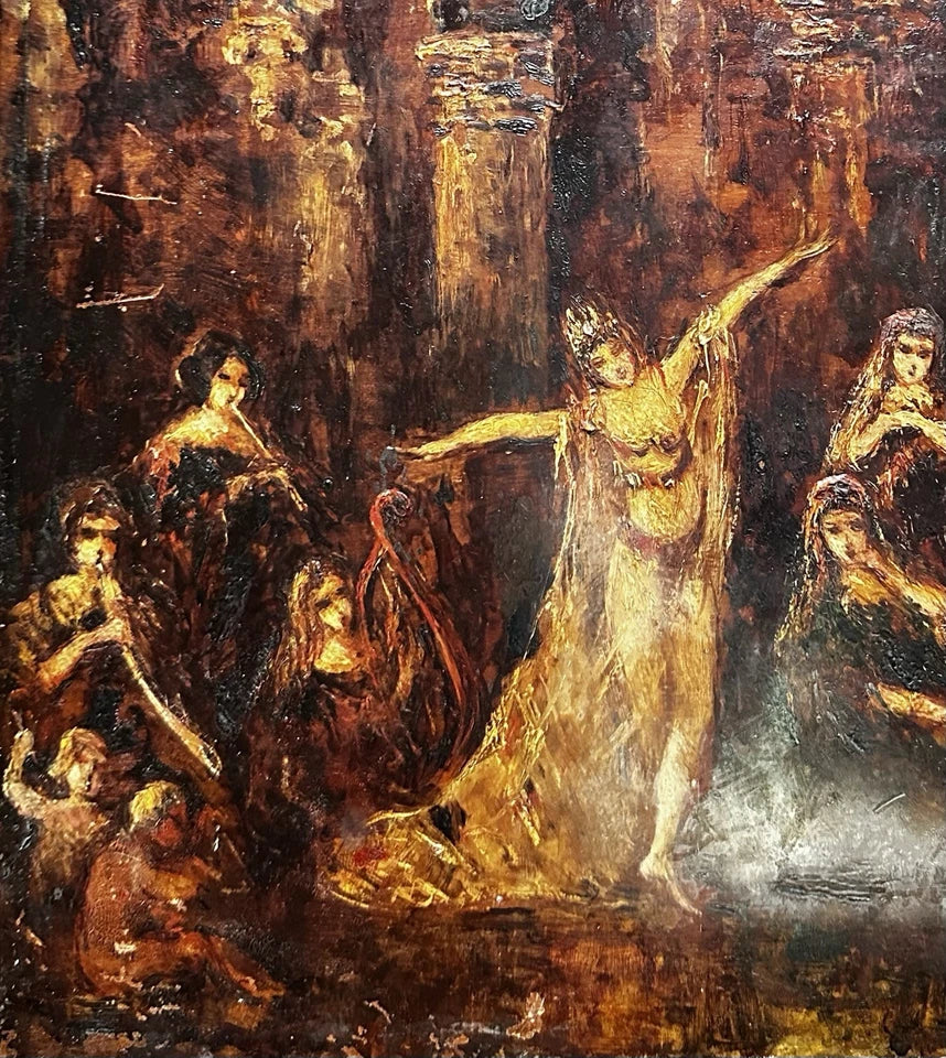 MONTICELLI Adolphe Tableau Ancien Scène Biblique Royale Princesse Peinture 19ème MONTICELLI Adolphe (1824-1886)