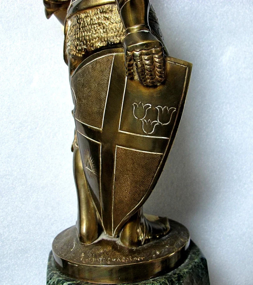 1 sur 253 ERICH SCHMIDT-KESTNER Sculpture Art Nouveau en bronze et albâtre "Lovers" 1910
