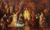 MONTICELLI Adolphe Tableau Ancien Scène Biblique Royale Princesse Peinture 19ème MONTICELLI Adolphe (1824-1886)