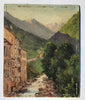 Camille Merlaud Huile Pyrénées Périgord Tableau ancien HSP impressionniste 1900