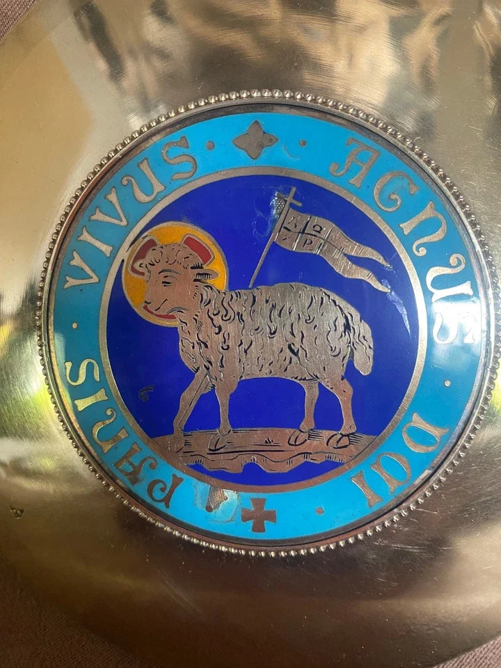 PATÈNE POUR CALICE ARGENT MASSIF VERMEIL MESSE CHRIST FOI CATHOLIQUE CROIX-
