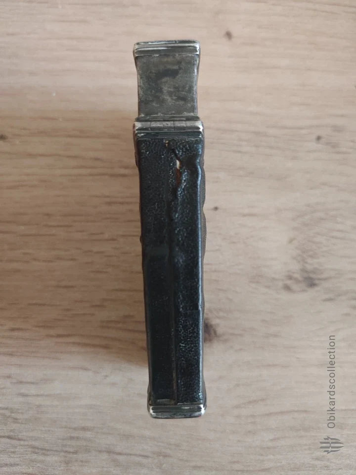 Nécessaire de voyage ancien – Étui cuir & métal – XIXe / début XXe