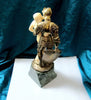 1 sur 253 ERICH SCHMIDT-KESTNER Sculpture Art Nouveau en bronze et albâtre "Lovers" 1910