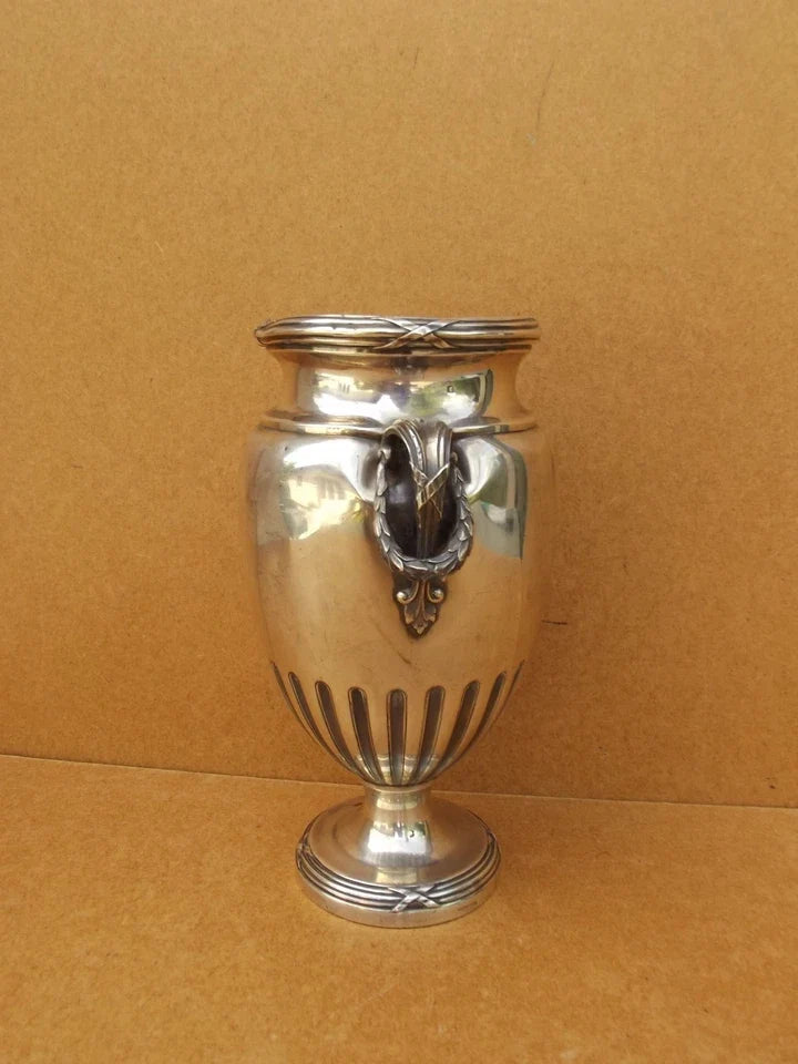 Ancien grand vase FOUQUET LAPAR en argent massif poinçons minerve éstampillé