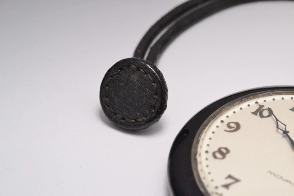 MONTRE ANCIENNE DE POCHE MOVADO ART DECO 1920 VINTAGE ENAMEL SILVER POCKET WATCH
