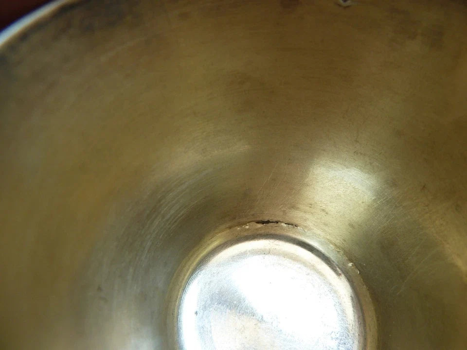 Ancienne belle tasse et sous tasse à café en argent massif minerve