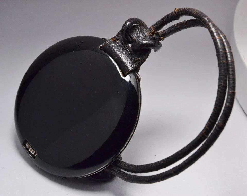 MONTRE ANCIENNE DE POCHE MOVADO ART DECO 1920 VINTAGE ENAMEL SILVER POCKET WATCH