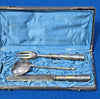 Jolies couverts anciens en ARGENT et VERMEIL RUSSE IMPERIALE NIELLE 84