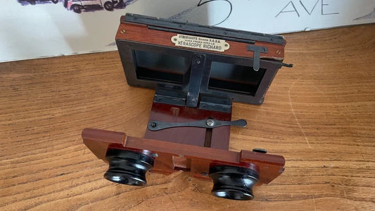 RARE Stereoscope JULES RICHARD Pliable Visionneuse Stereo 45X107