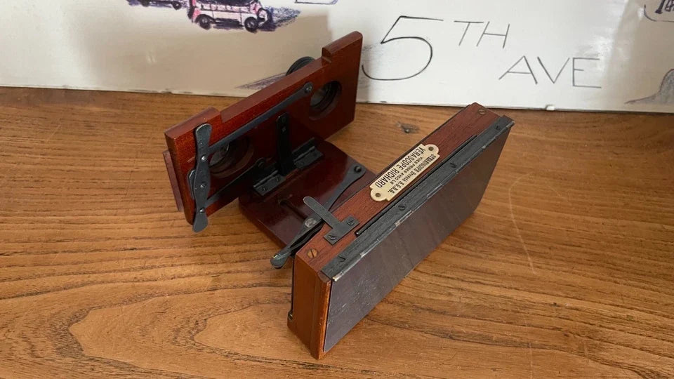 RARE Stereoscope JULES RICHARD Pliable Visionneuse Stereo 45X107