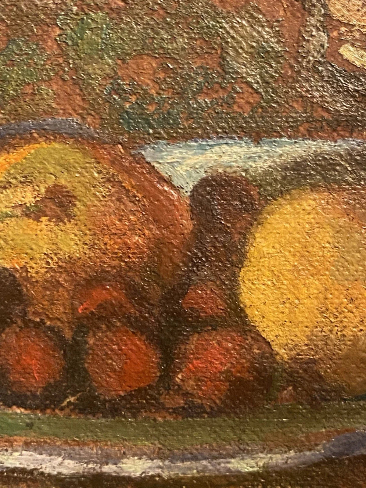 Tableau ancien non signé Nature morte aux fruits Cadre bois doré Décoration