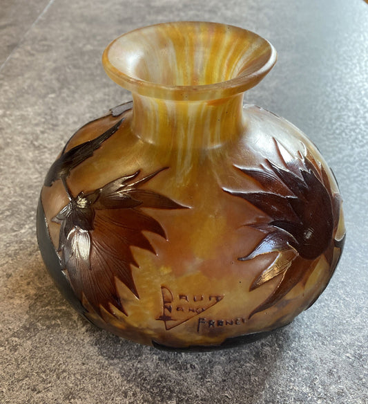 Vase Daum Nancy En Pâte De Verre
