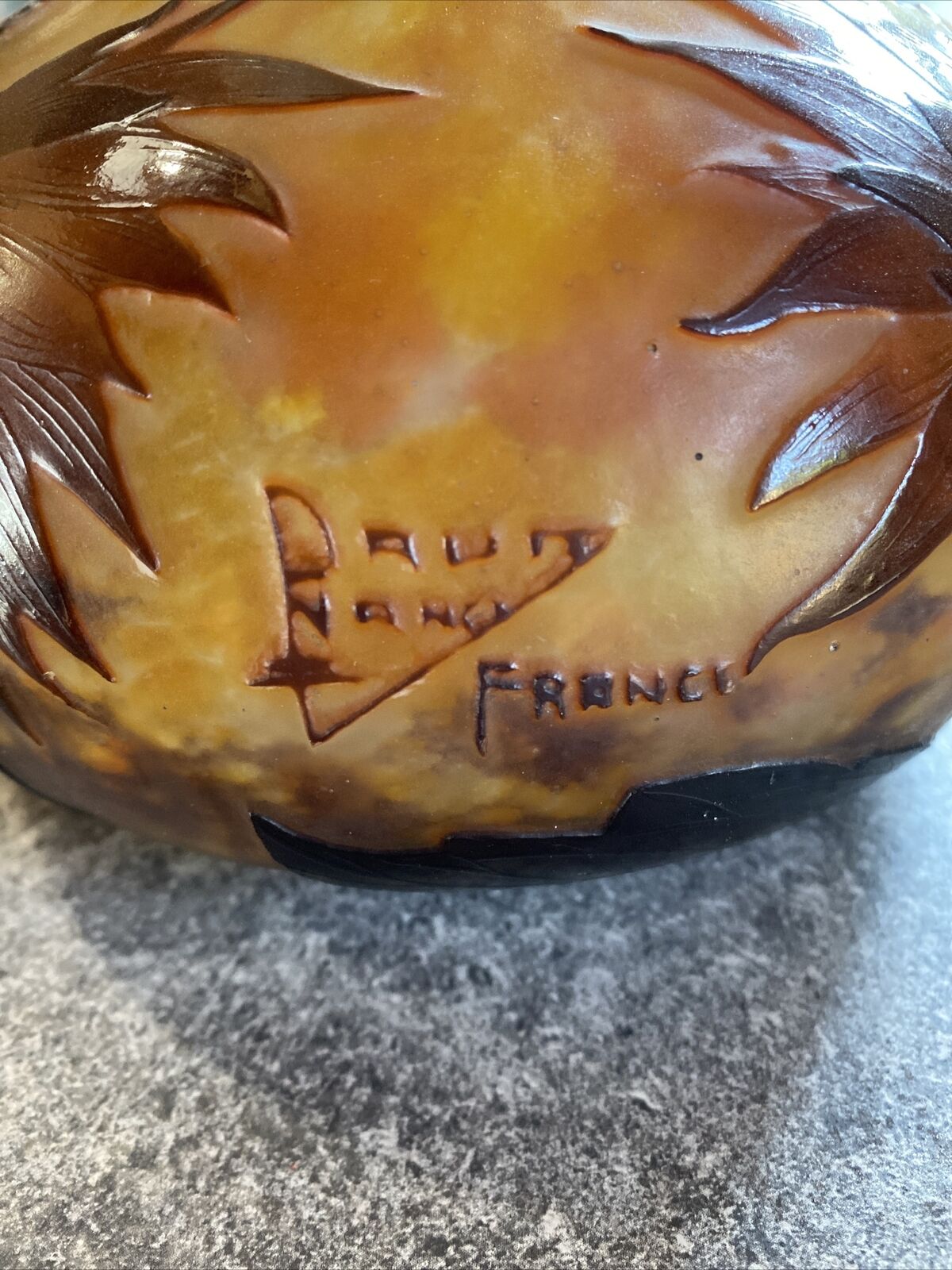 Vase Daum Nancy En Pâte De Verre
