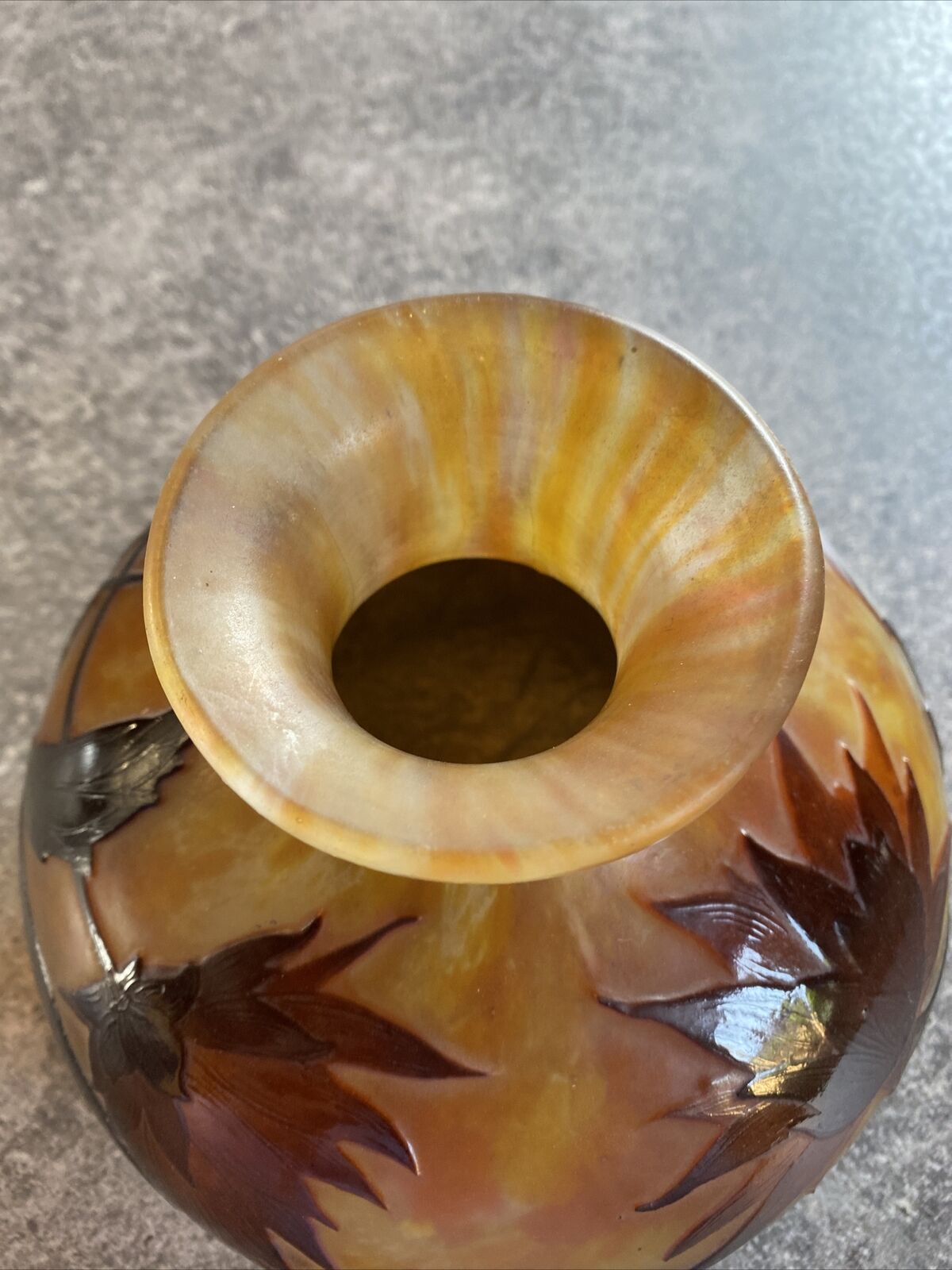 Vase Daum Nancy En Pâte De Verre