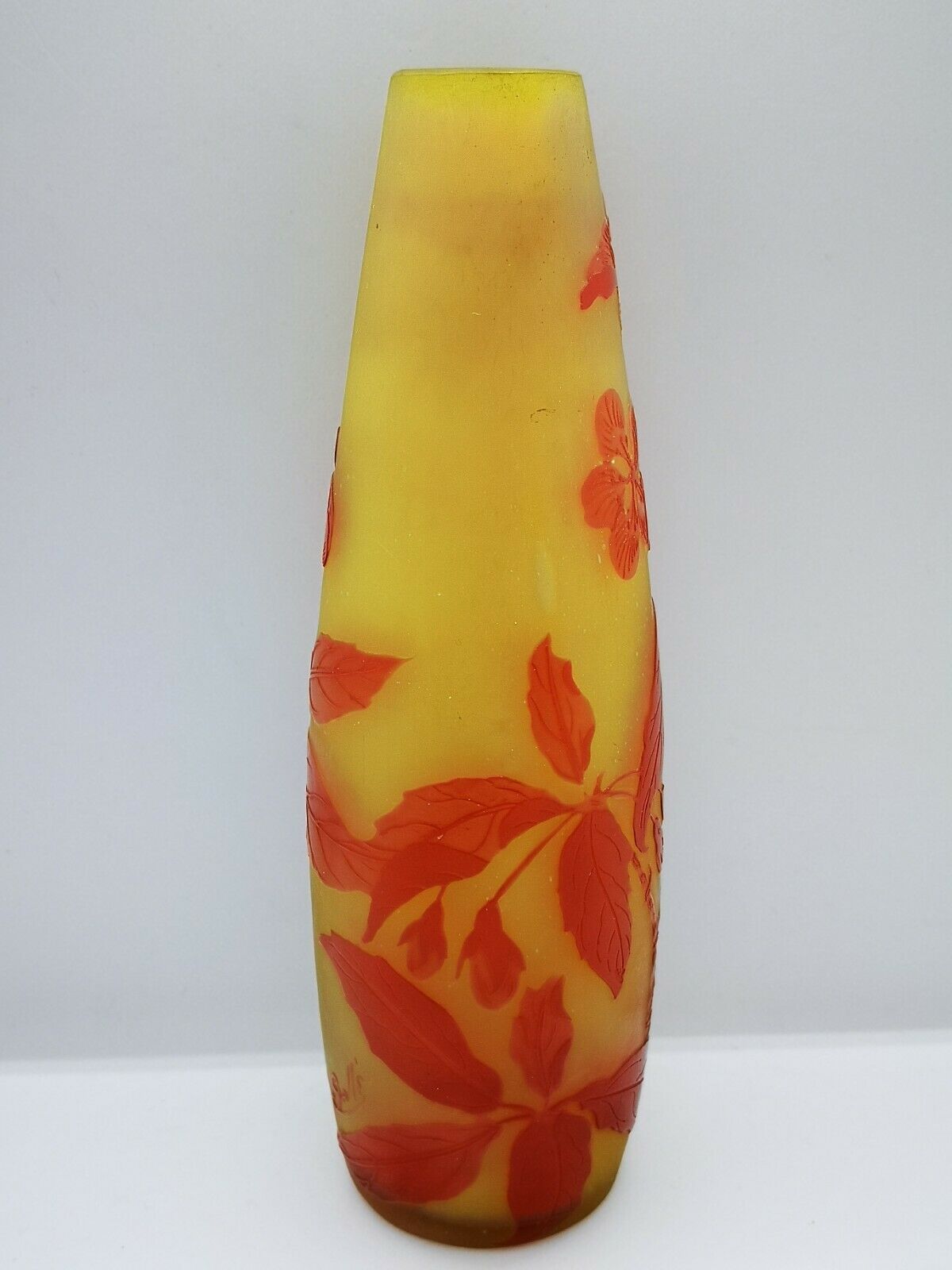 Legras rare Vase Émile Gallé Aux Coings