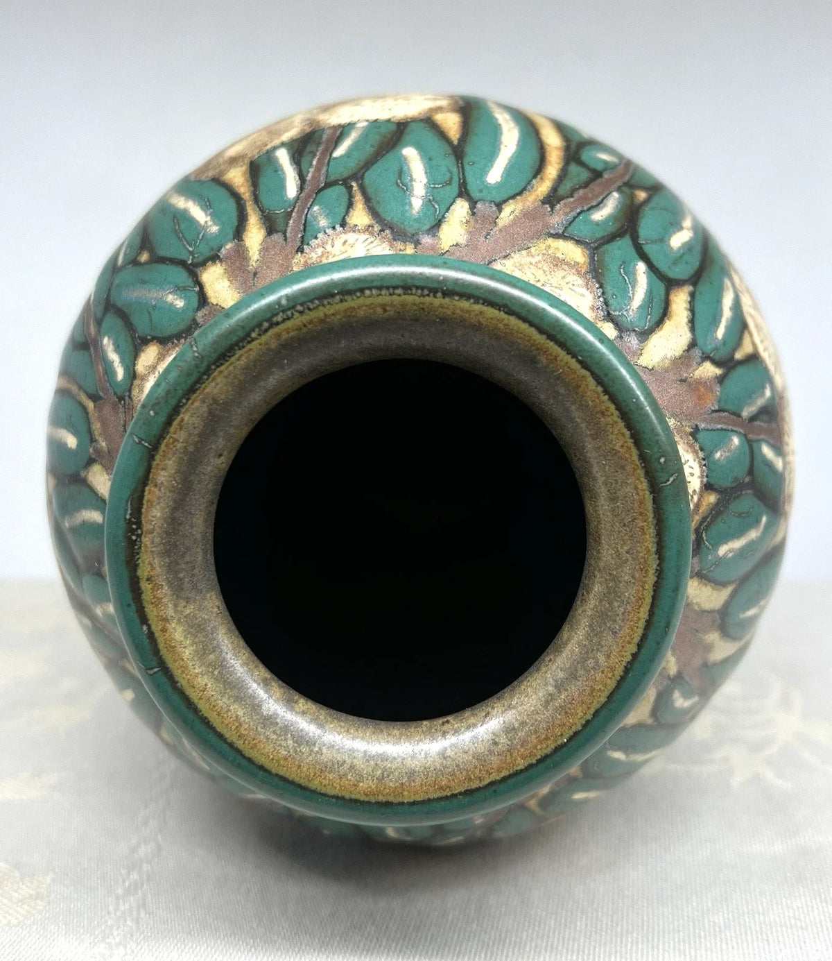 LOUIS LOURIOUX VASE GRES BOGUE CHATAIGNIER ART DECO FOECY CHER BERRY CENTRE 30'